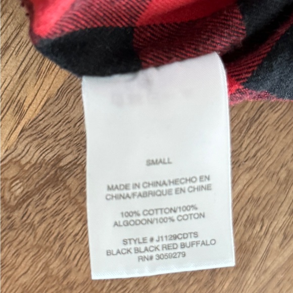 Thread & Supply Black Jean Jacket w/ Black Red Plaid Flannel Inner Lining Size S - Picture 14 of 15